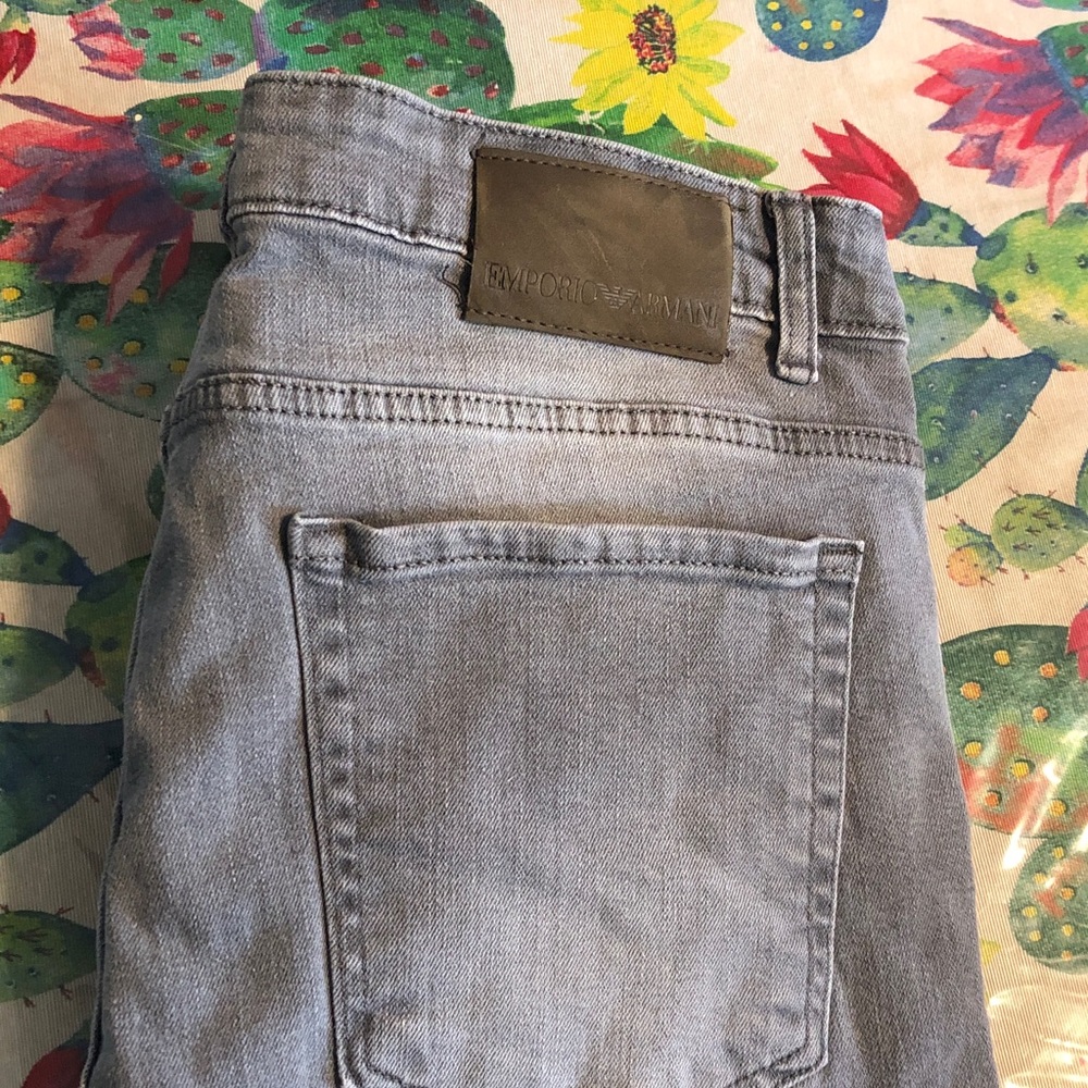 Emporio Armani Men’s Jeans Gray Slim Straight